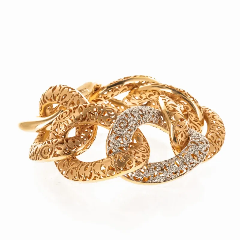 Bracelet Or Rose et Diamants Pomellato Arabesque sold by 58 Facettes