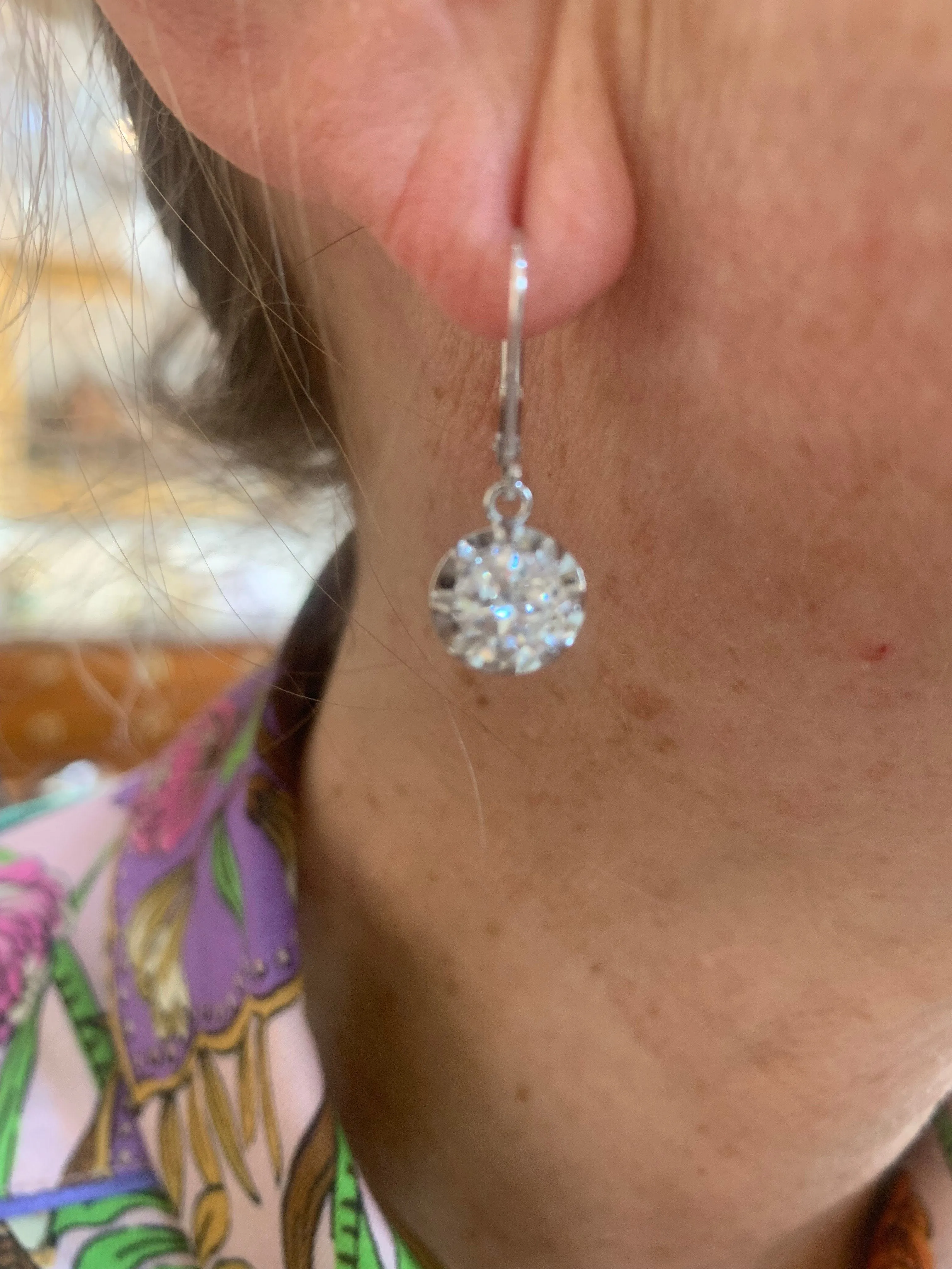 Boucles d'Oreilles Dormeuses Diamants 1.70 Carats Platine Or Gris 18 Carats sold by 58 Facettes product image thumbnail 2