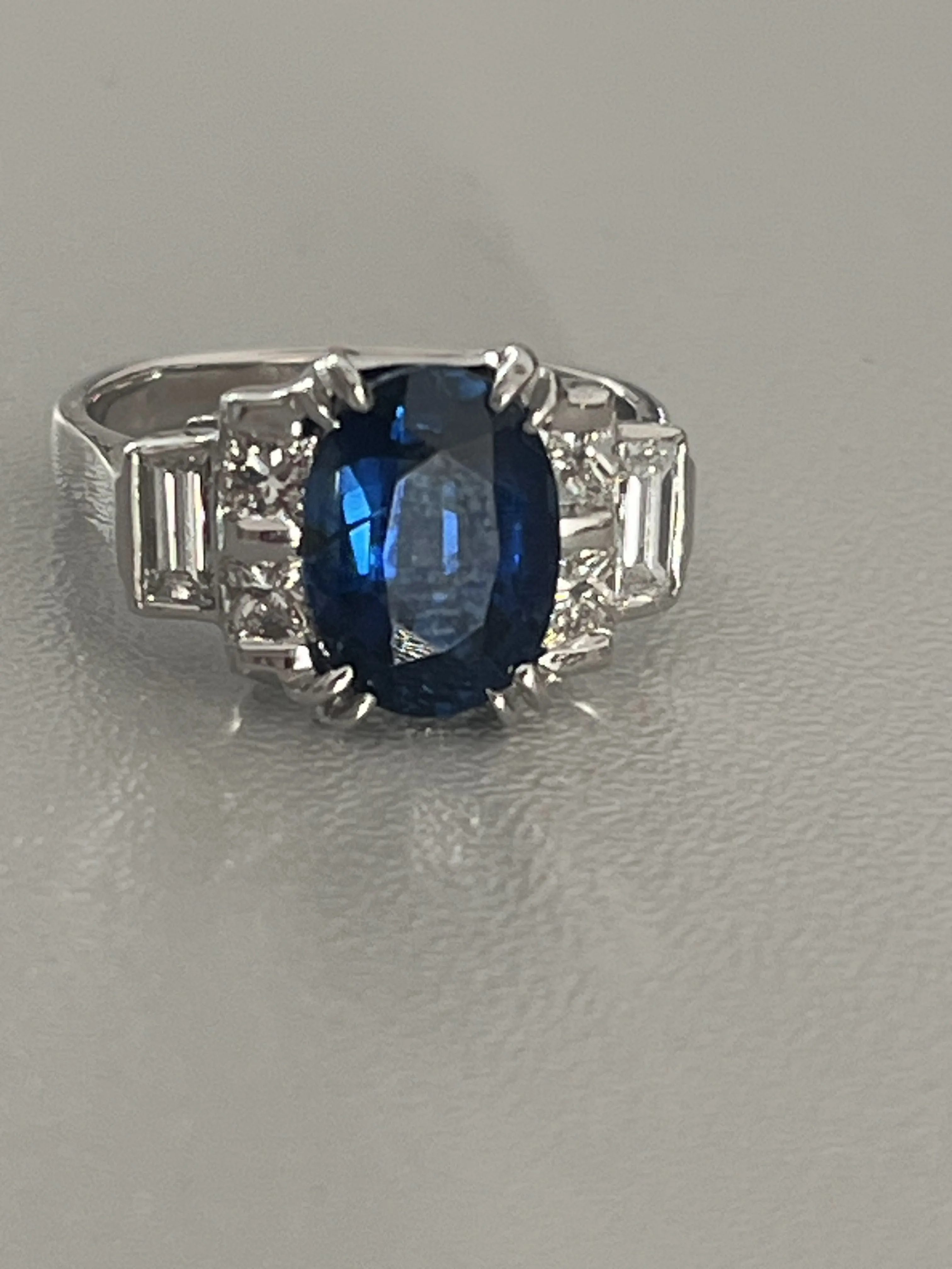 Bague Or Gris Saphir Certifié Diamants sold by 58 Facettes product image thumbnail 4