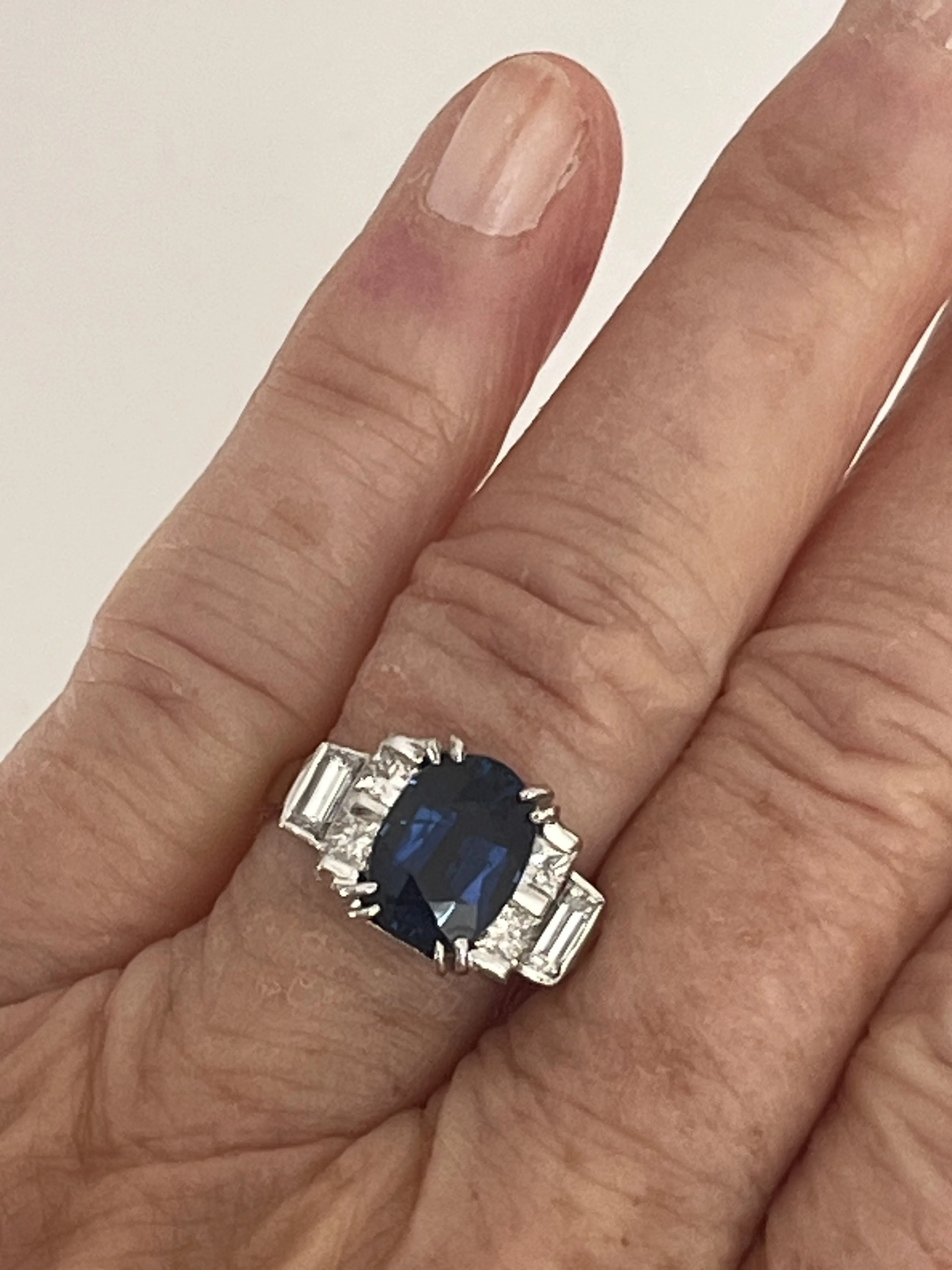 Bague Or Gris Saphir Certifié Diamants sold by 58 Facettes product image thumbnail 2