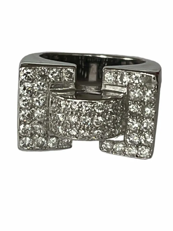 Bague Tank Or Gris Diamants 1,80 ct sold by 58 Facettes
