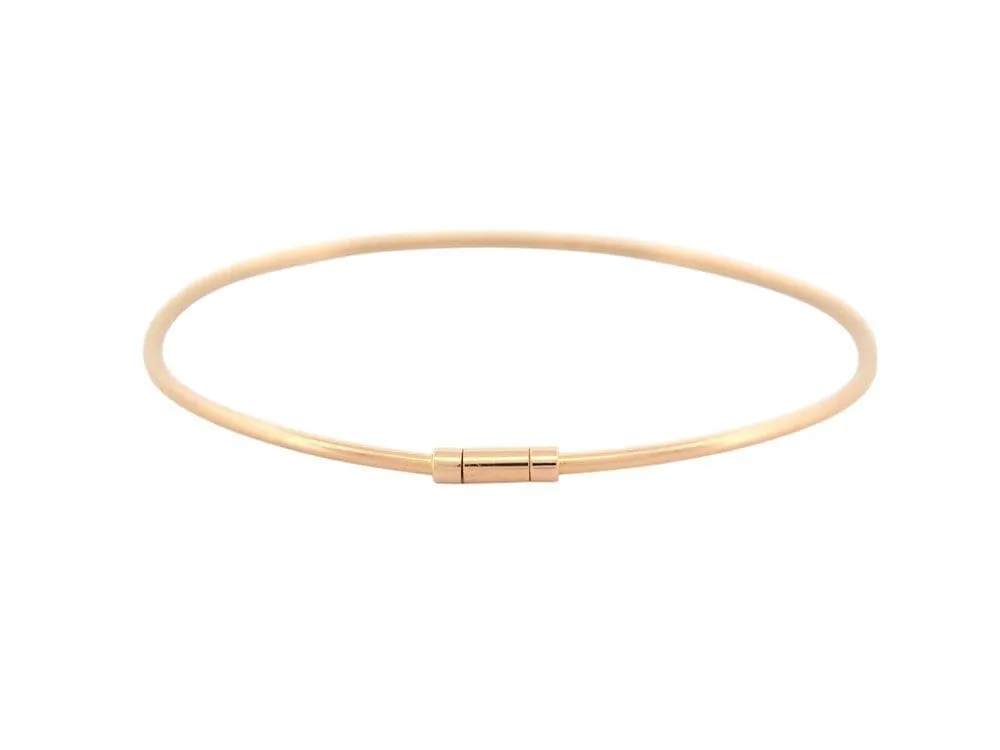 bracelet VANRYCKE jonc le fil de la vie t1 en or rose 18k sold by 58 Facettes product image thumbnail 2