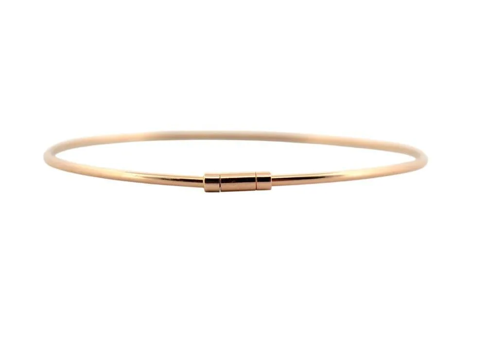 bracelet VANRYCKE jonc le fil de la vie t1 en or rose 18k sold by 58 Facettes product image thumbnail 3