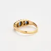 Bague jarretière or jaune saphirs et diamants sold by 58 Facettes