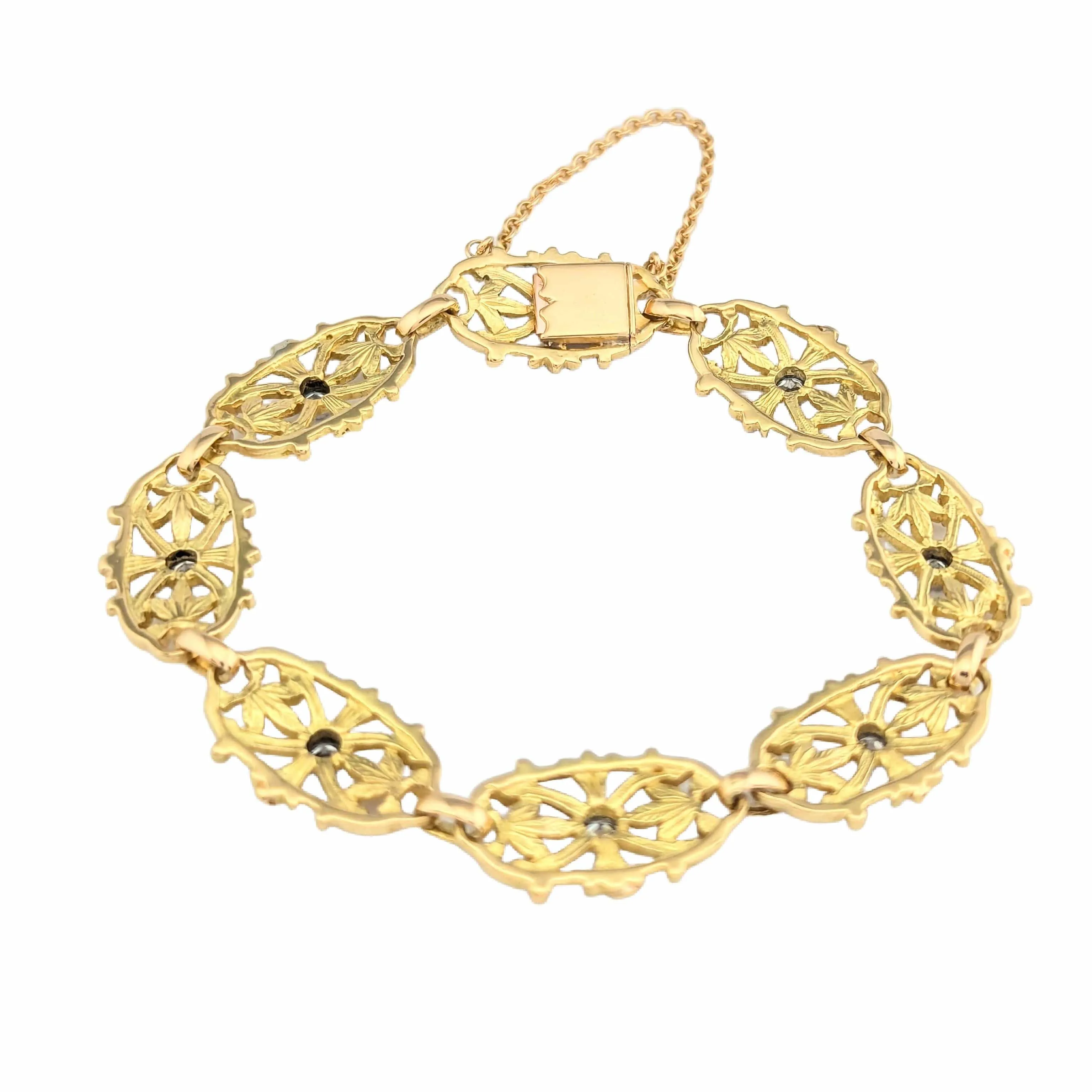 Bracelet en or jaune et diamants sold by 58 Facettes