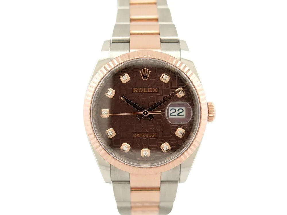 montre ROLEX datejust 36 lady pl 126231 or rose 18k acier fullset sold by 58 Facettes