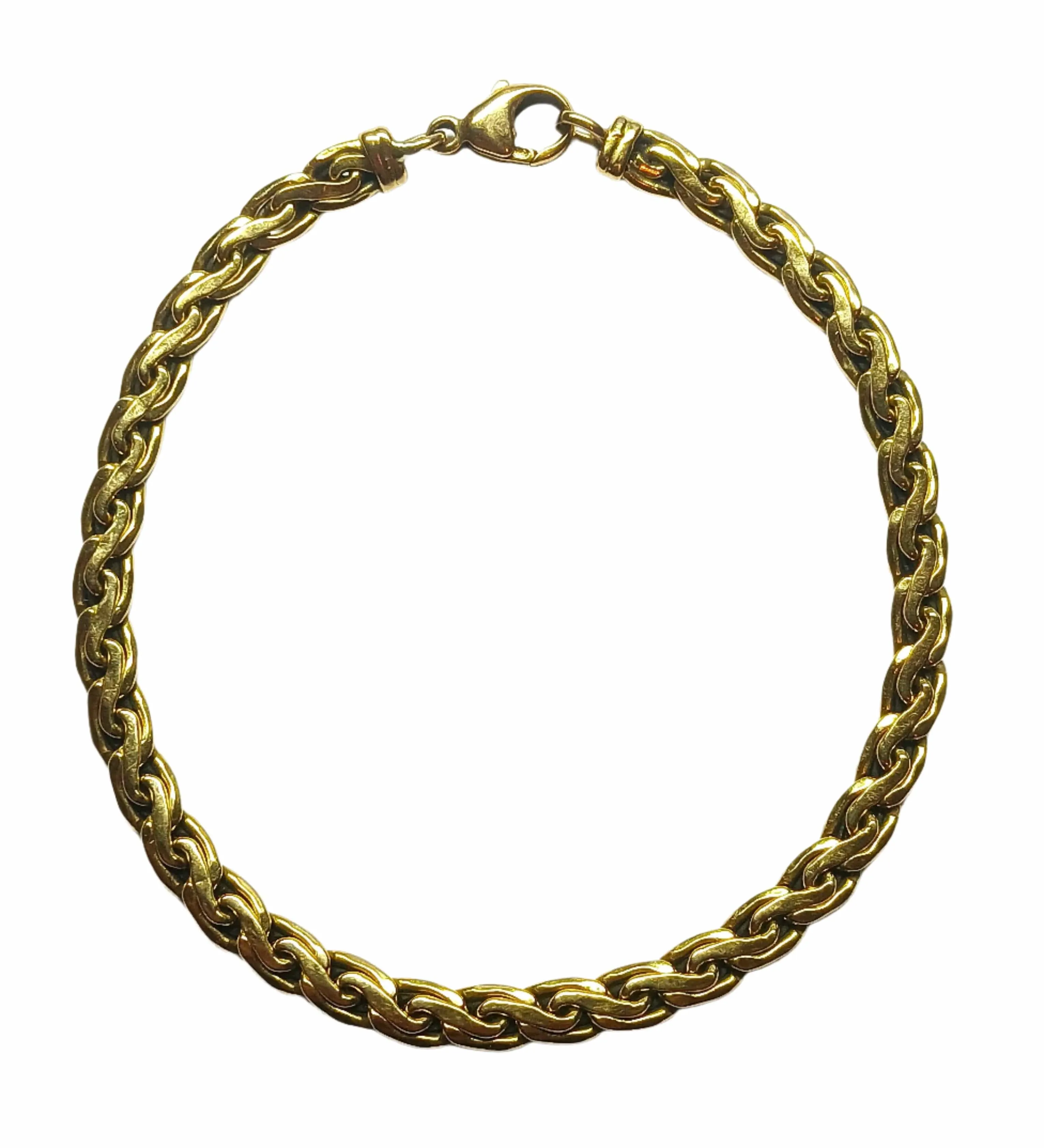 Bracelet en or jaune, maille double sold by 58 Facettes