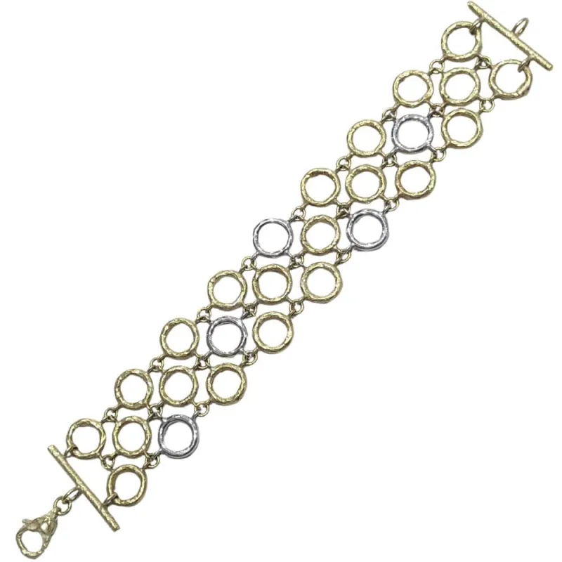 Bracelet en or jaune et or blanc 18 carats sold by 58 Facettes