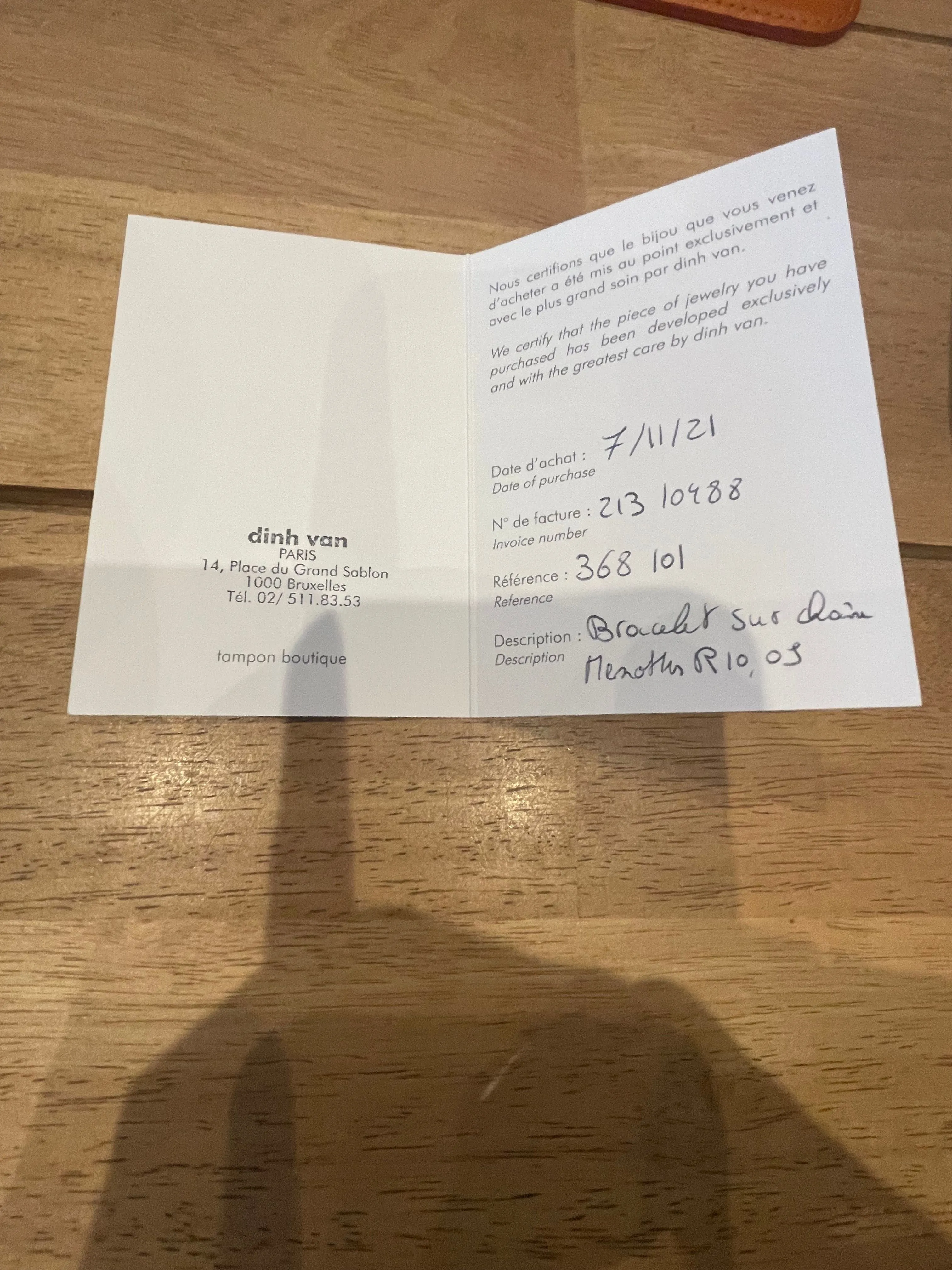 DINH VAN R10 MENOTTES EN OR JAUNE 18 CARATS sold by 58 Facettes product image thumbnail 4