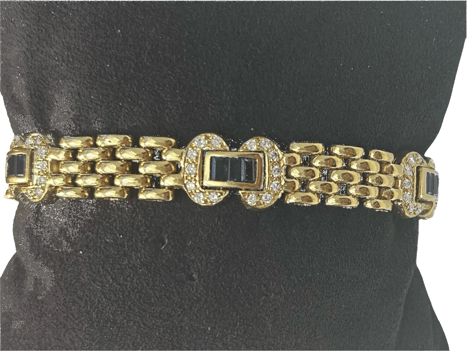 Bracelet en or jaune, saphirs et diamants sold by 58 Facettes product image thumbnail 4