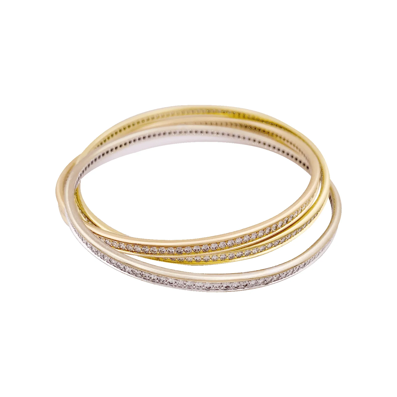 Bracelet Cartier Trinity trois ors et diamants. sold by 58 Facettes product image thumbnail 3