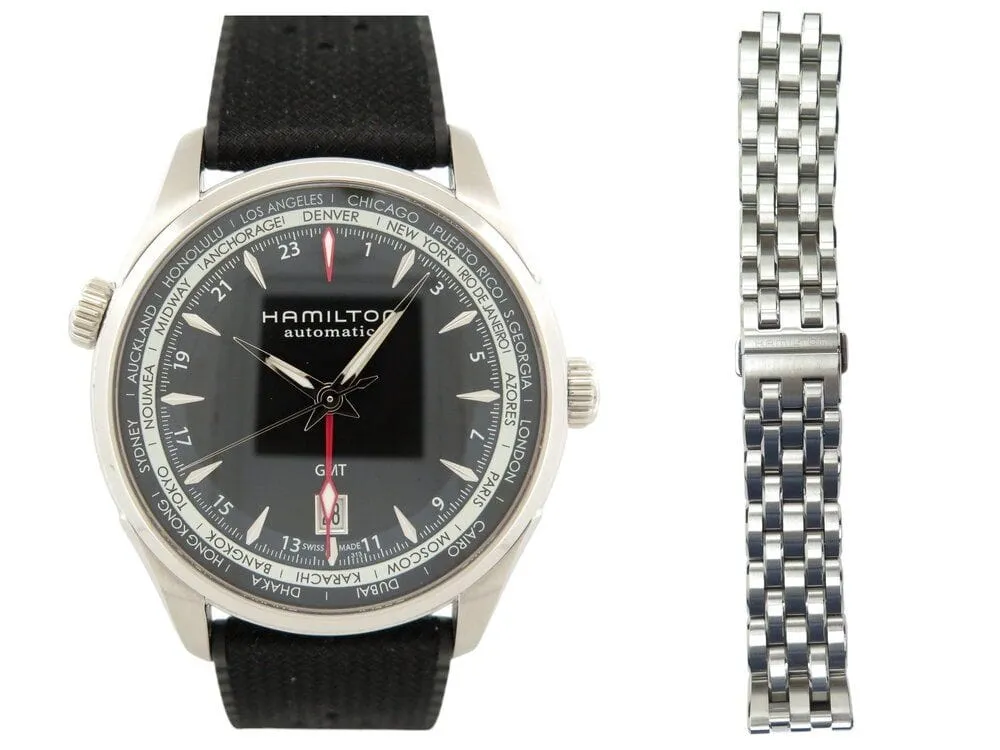 montre HAMILTON jazzmaster gmt h32695731 40mm automatique boite sold by 58 Facettes