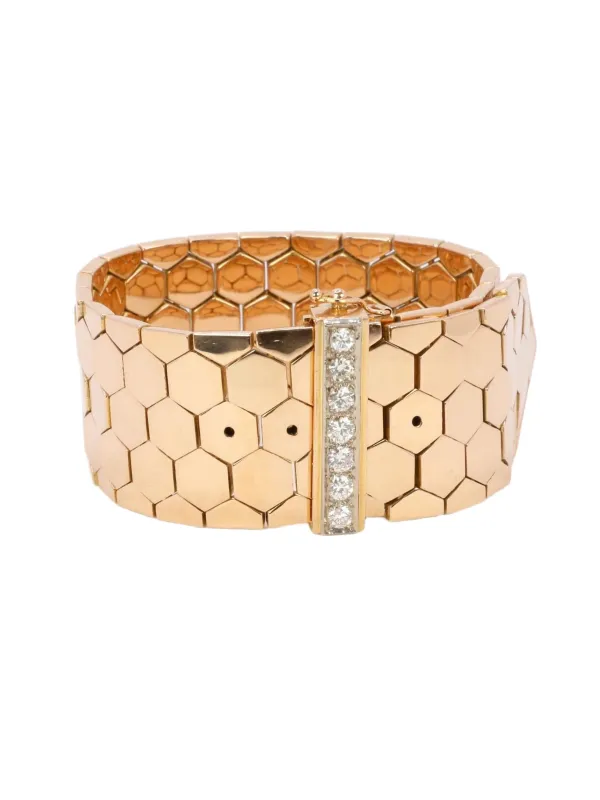 Bracelet ceinture vintage or rose diamants 1.4 ct sold by 58 Facettes