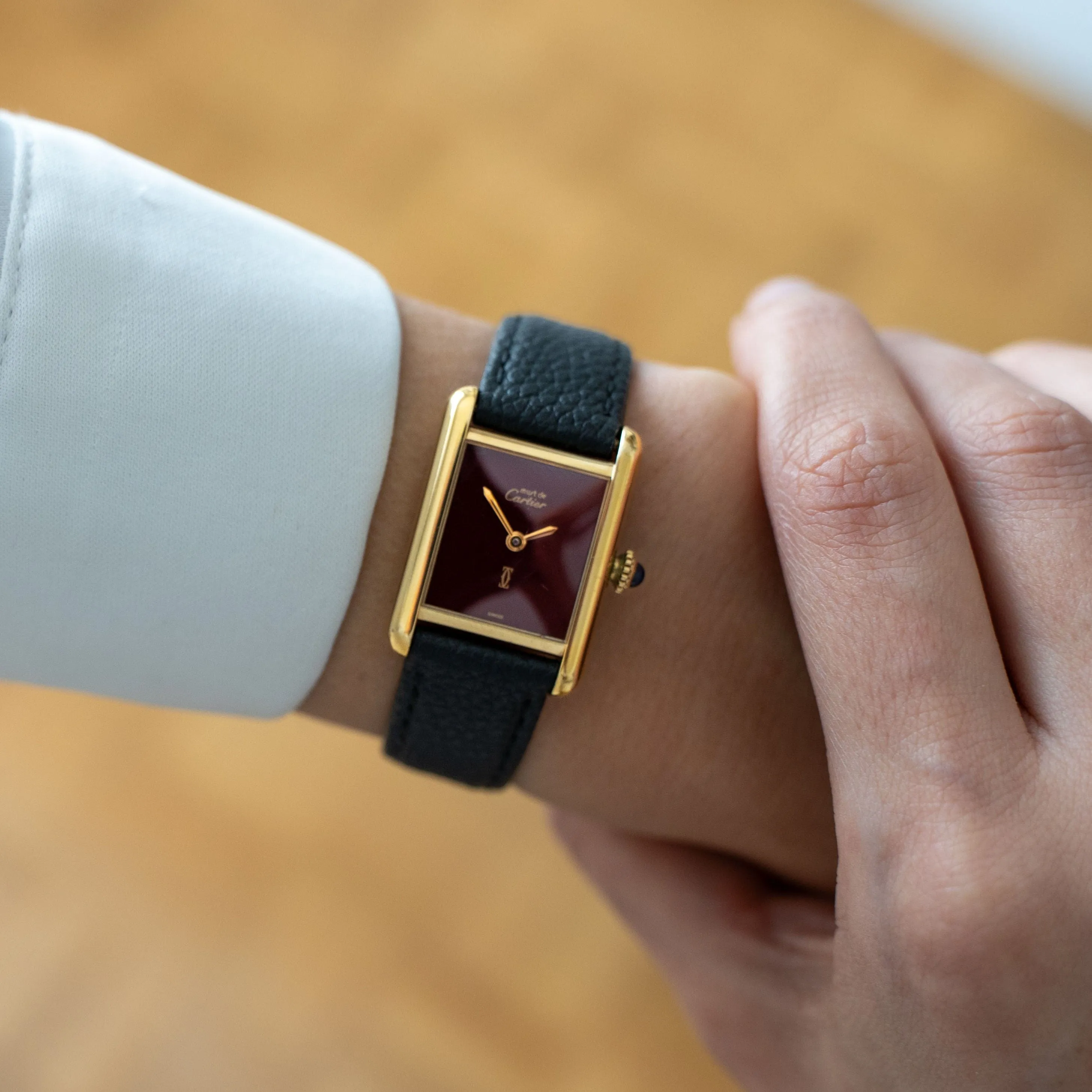 Cartier Tank Must - Cadran bordeaux - SM sold by 58 Facettes product image thumbnail 2