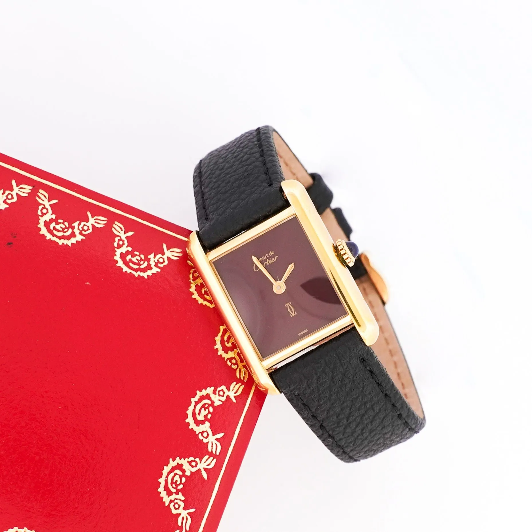 Cartier Tank Must - Cadran bordeaux - SM sold by 58 Facettes product image thumbnail 3