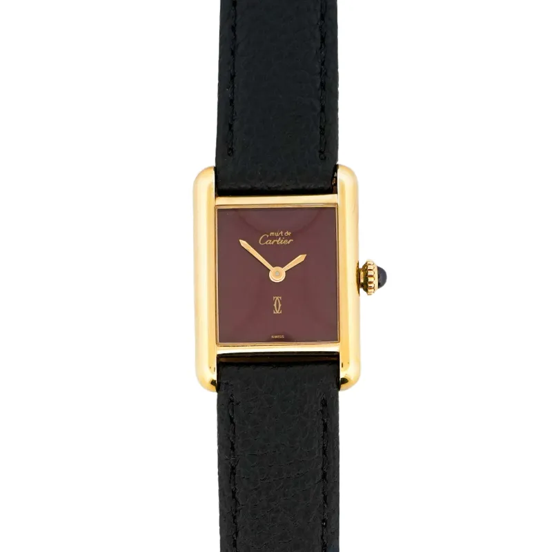 Cartier Tank Must - Cadran bordeaux - SM sold by 58 Facettes
