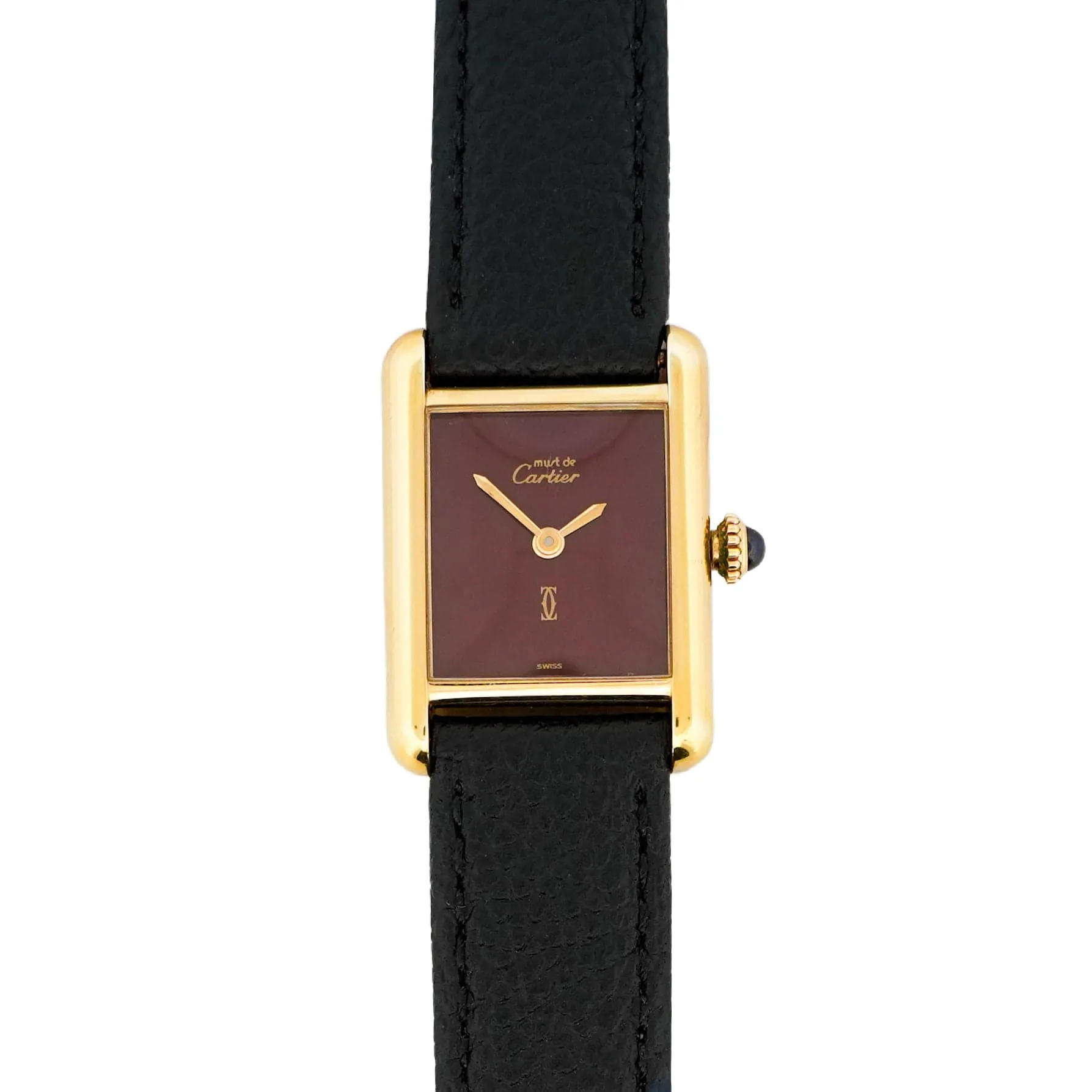 Cartier Tank Must - Cadran bordeaux - SM sold by 58 Facettes