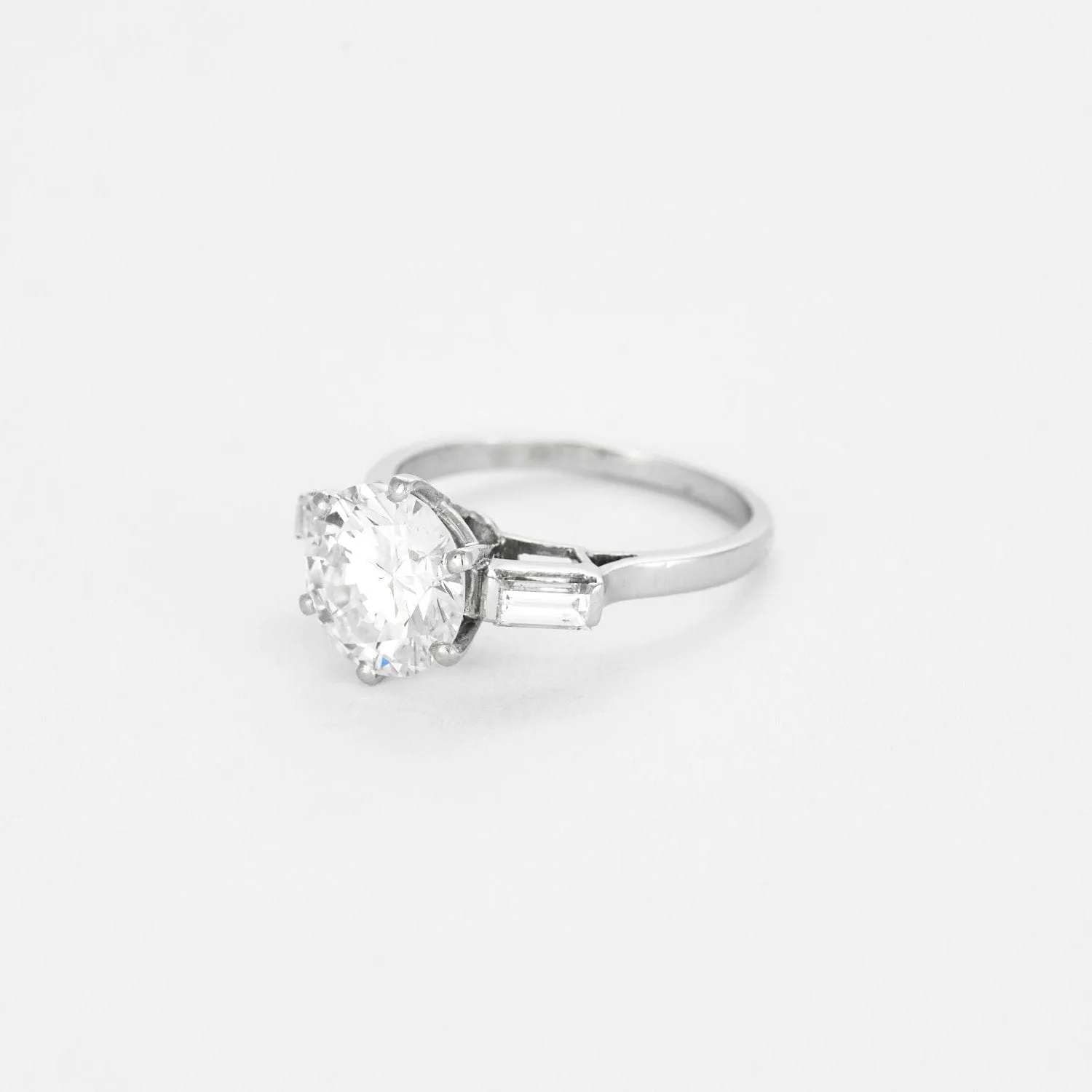 Solitaire en platine et diamants sold by 58 Facettes product image thumbnail 3