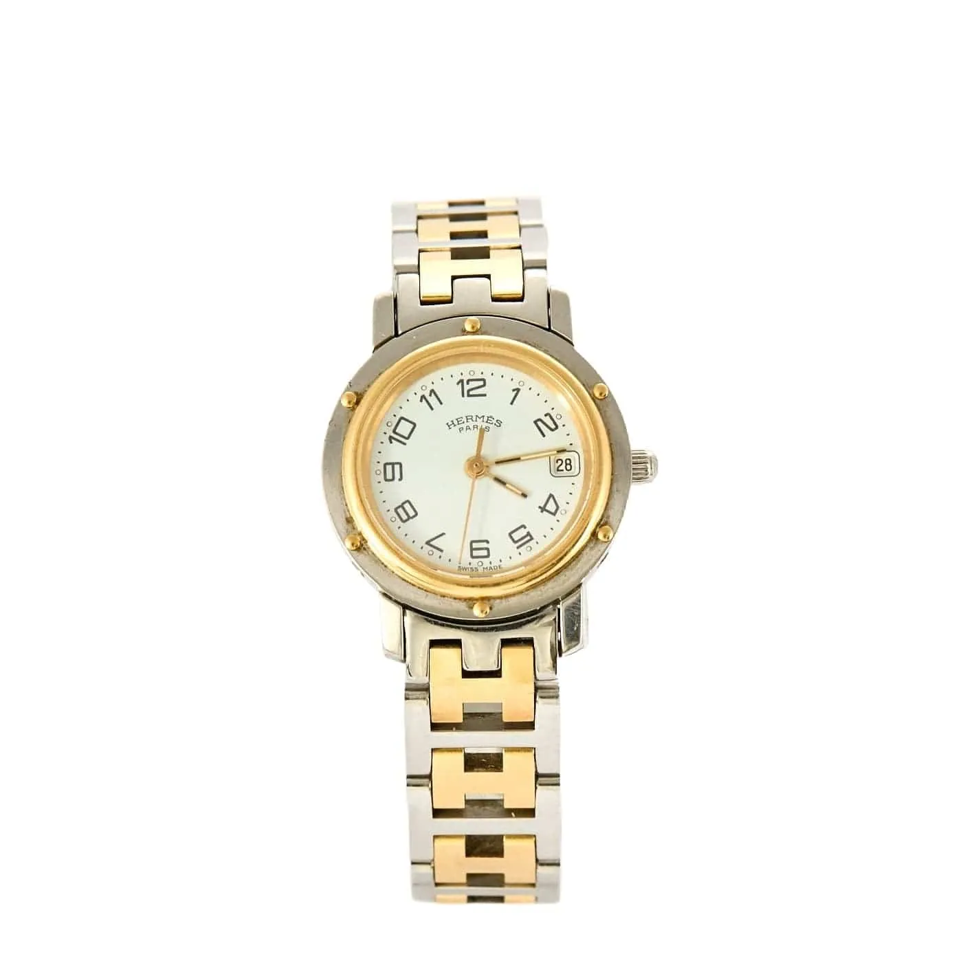 Hermès - Clipper - Montre Bi-ton or jaune et acier sold by 58 Facettes