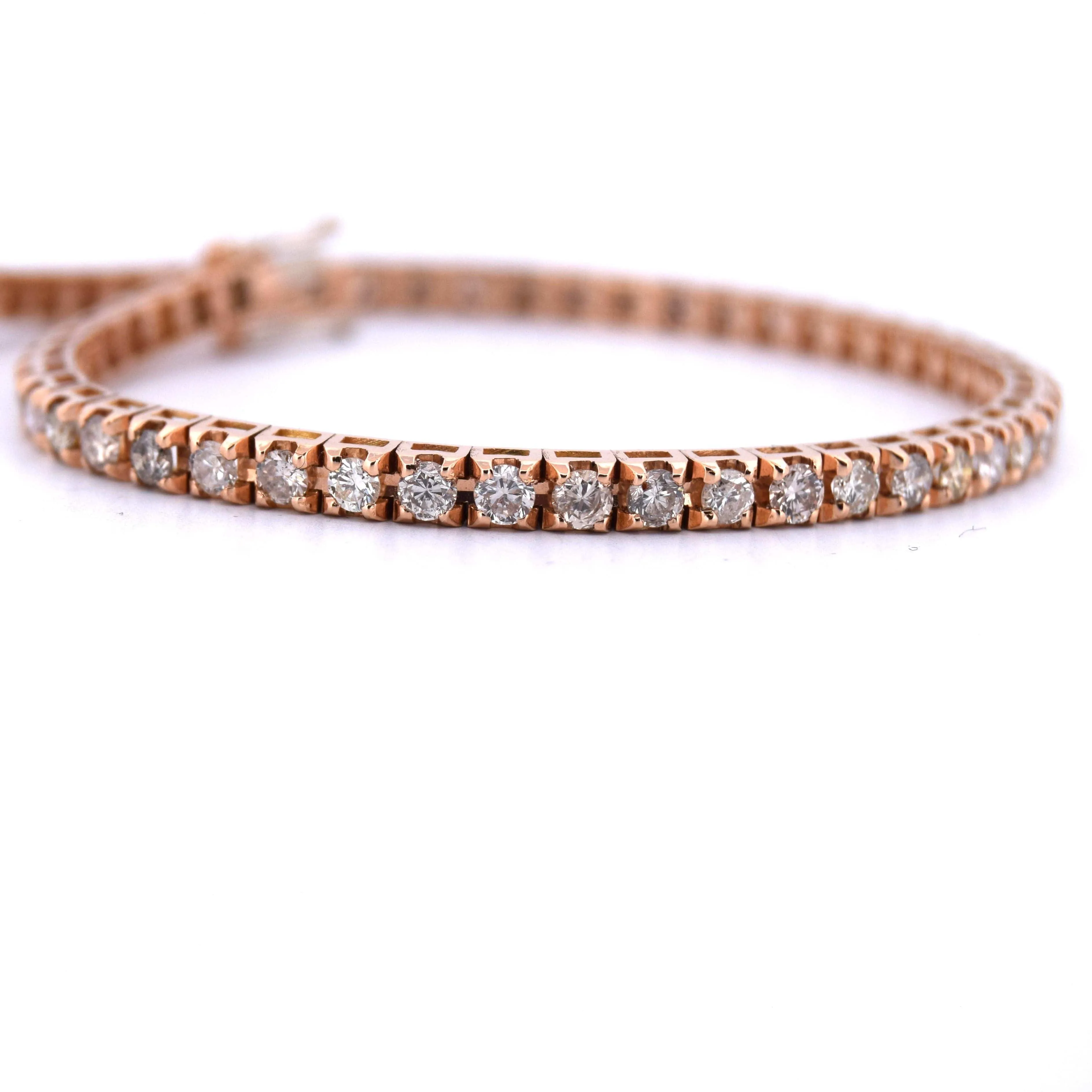 BRACELET UNISEXE « TENNIS » - OR ROSE 18 KT - DIAMANTS sold by 58 Facettes product image thumbnail 4