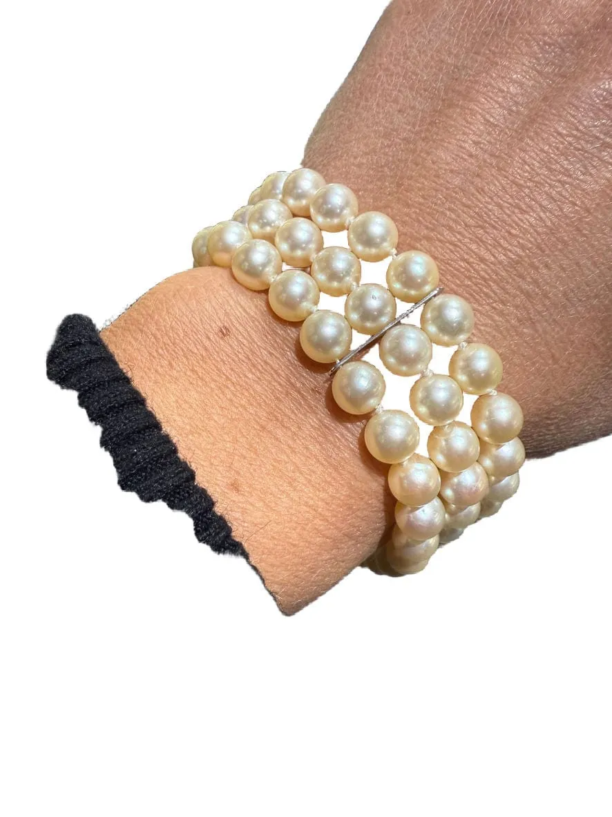 Bracelet perles de culture - Or blanc et Diamants sold by 58 Facettes product image thumbnail 4