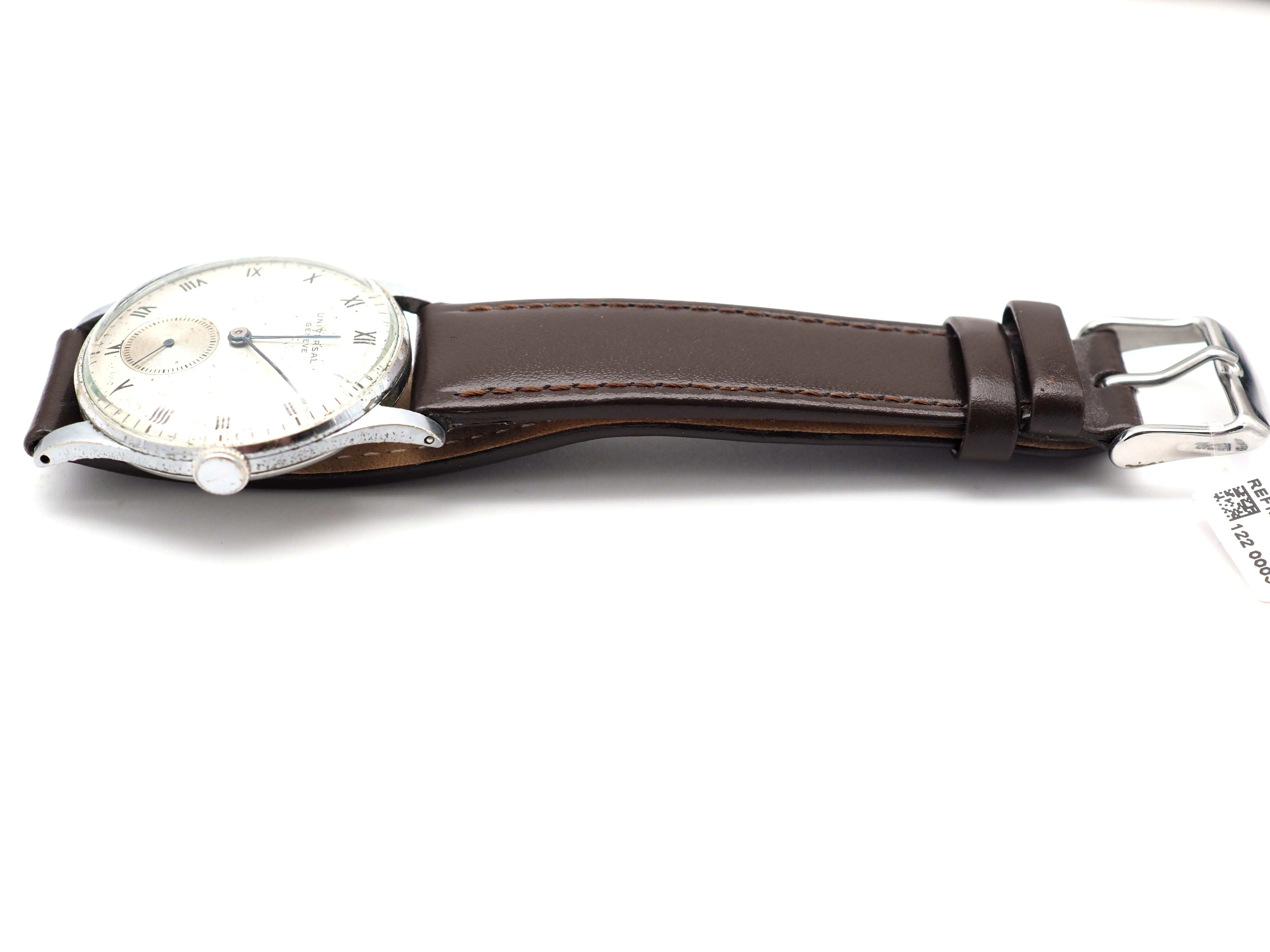 Universal Genève - Montre bracelet cuir marron sold by 58 Facettes product image thumbnail 3