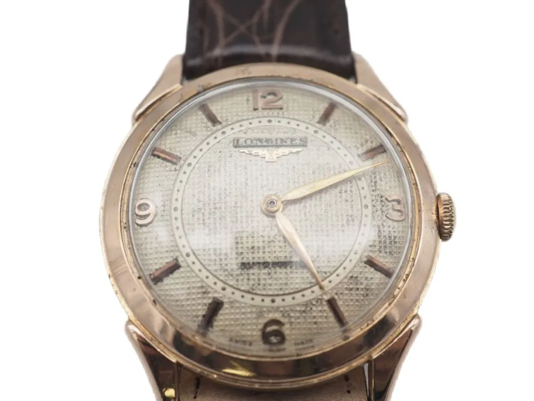 LONGINES - Montre automatique et bracelet crocodile marron sold by 58 Facettes