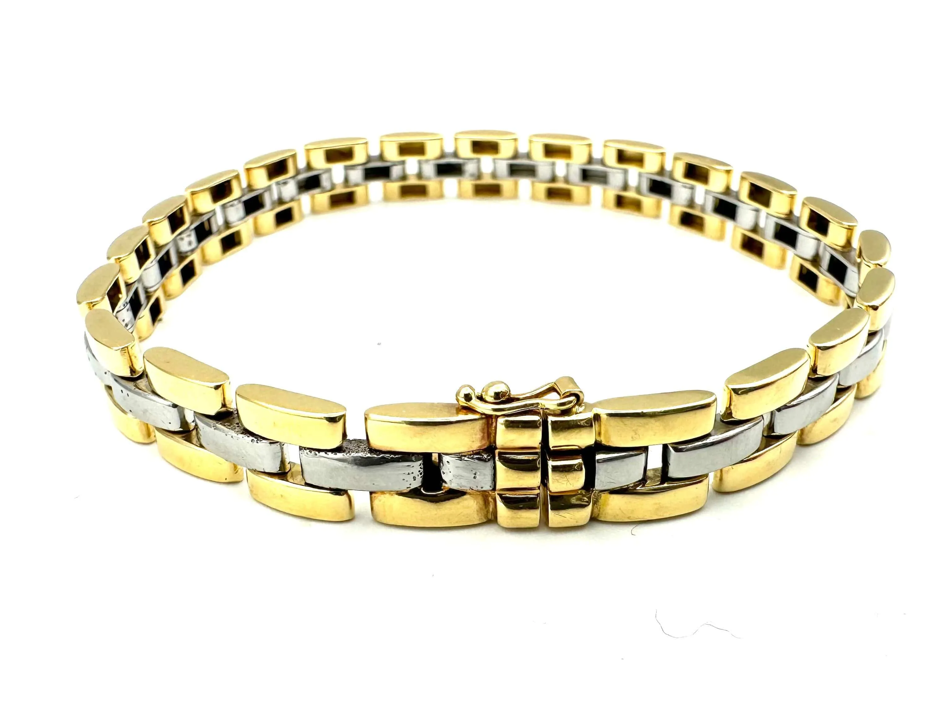 CARTIER. Collection "Panthère", bracelet or jaune et acier (full set) sold by 58 Facettes product image thumbnail 4