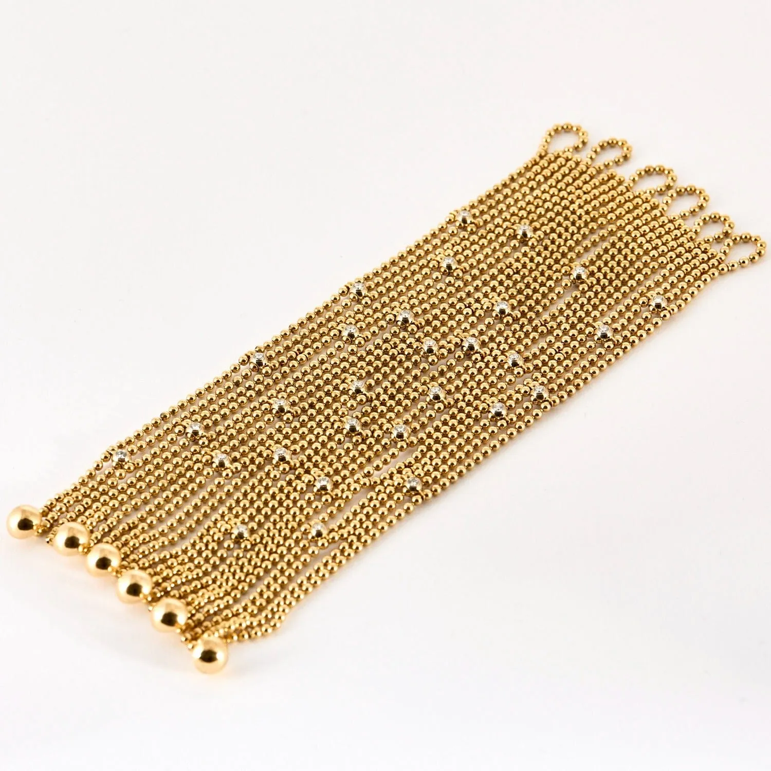 CARTIER - Rare Bracelet Draperie Or Jaune et diamants sold by 58 Facettes