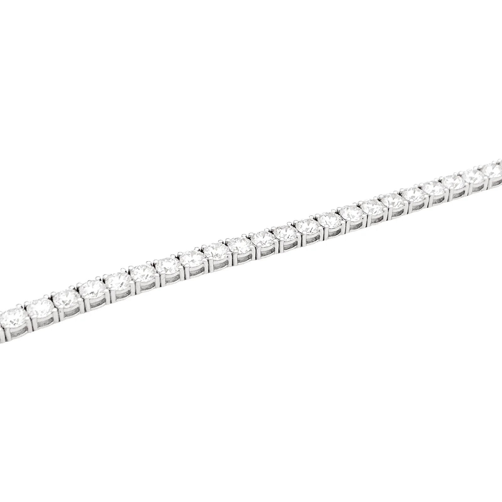 Bracelet ligne or blanc et diamants. sold by 58 Facettes product image thumbnail 2