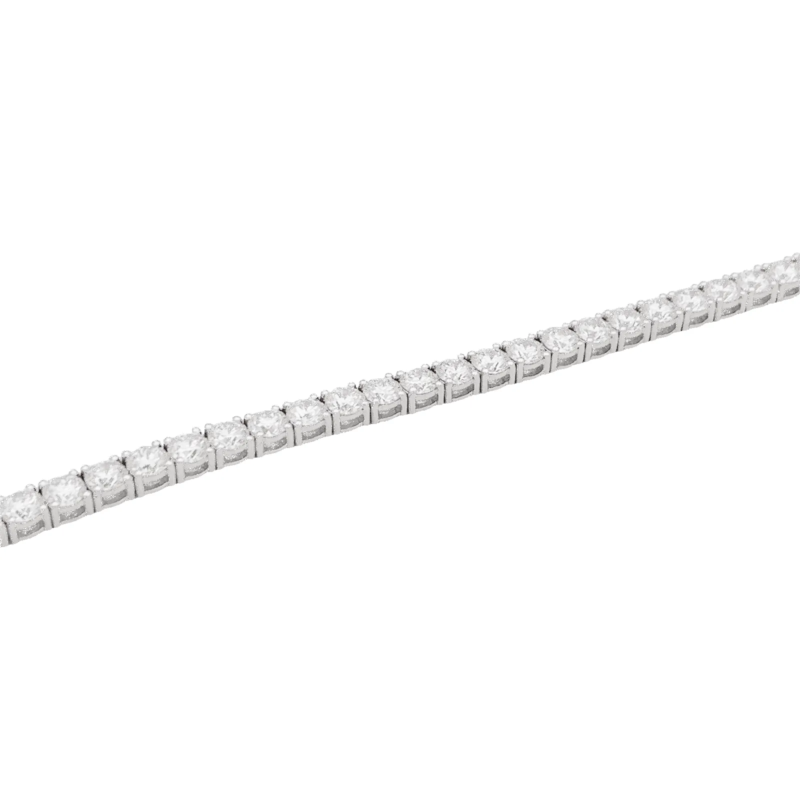 Bracelet ligne or blanc et diamants. sold by 58 Facettes product image thumbnail 3