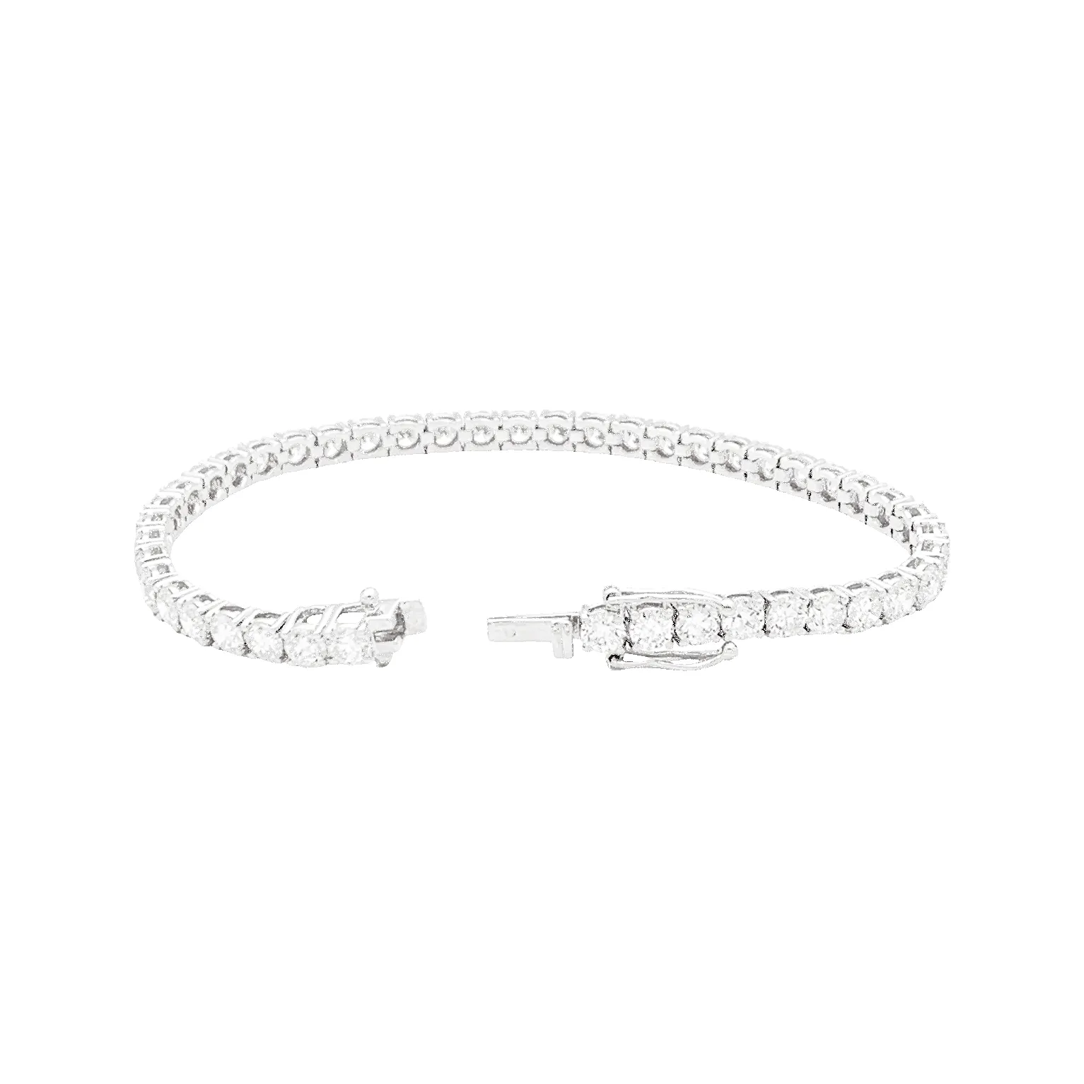 Bracelet ligne or blanc et diamants. sold by 58 Facettes product image thumbnail 4