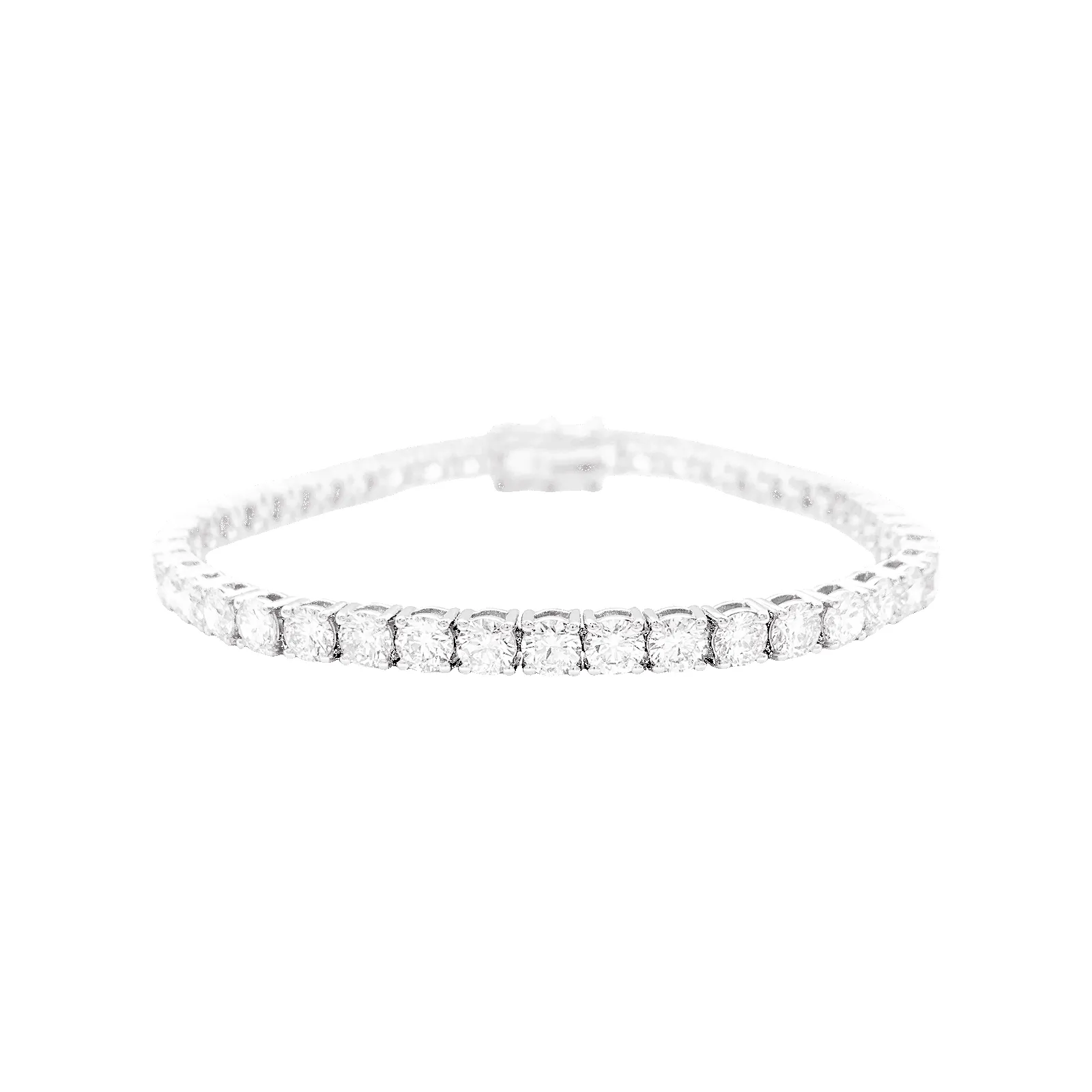 Bracelet ligne or blanc et diamants. sold by 58 Facettes