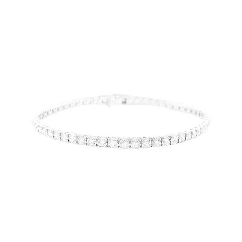 Bracelet ligne or blanc, diamants. sold by 58 Facettes