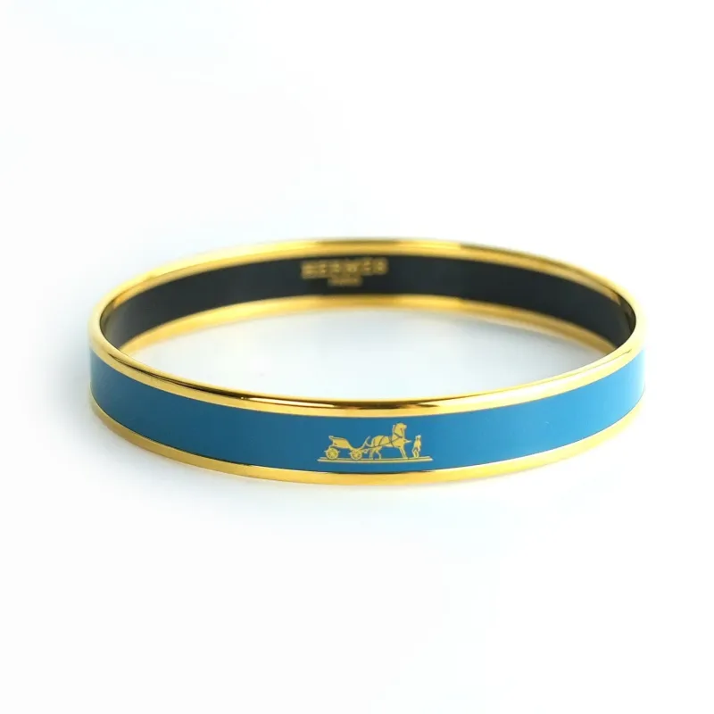 Bracelet Hermès, Email bleu sold by 58 Facettes