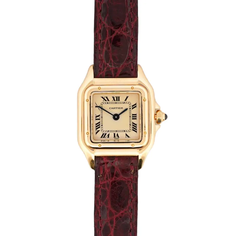 Cartier Panthère gold - champagne roman dial - SM sold by 58 Facettes