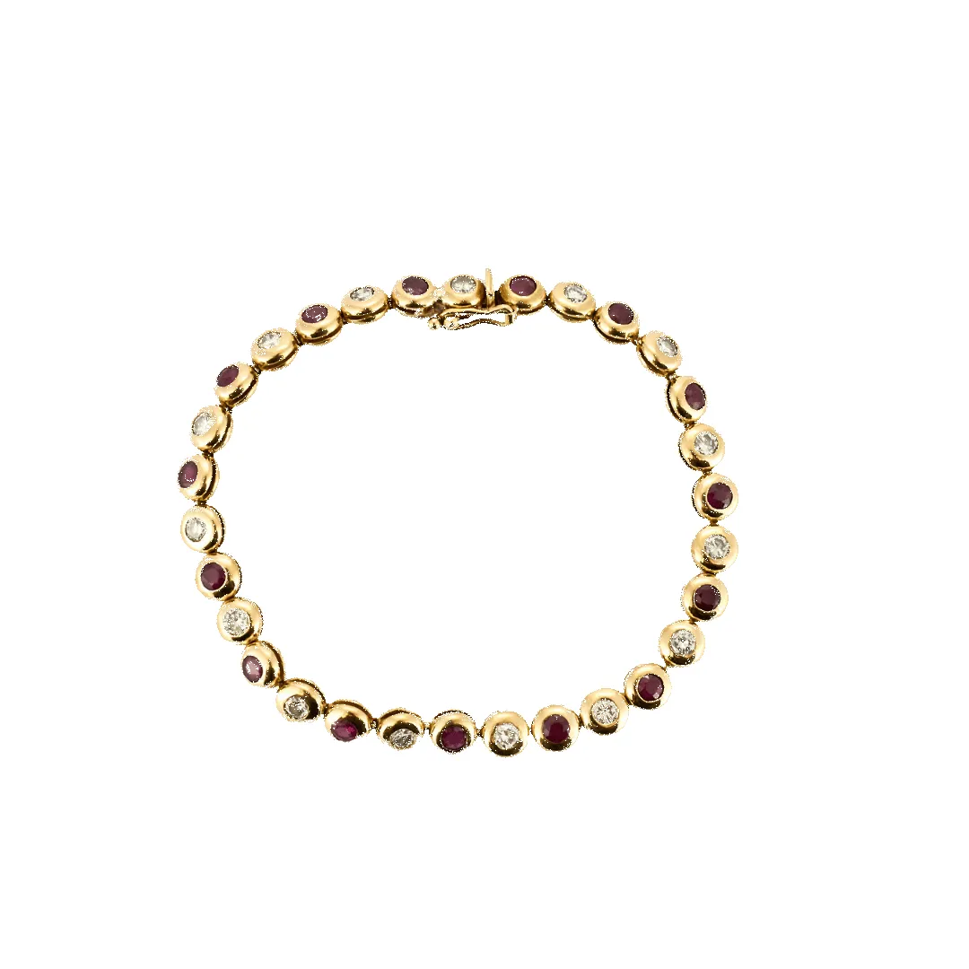 BRACELET DIAMANTS ET RUBIS sold by 58 Facettes product image thumbnail 4