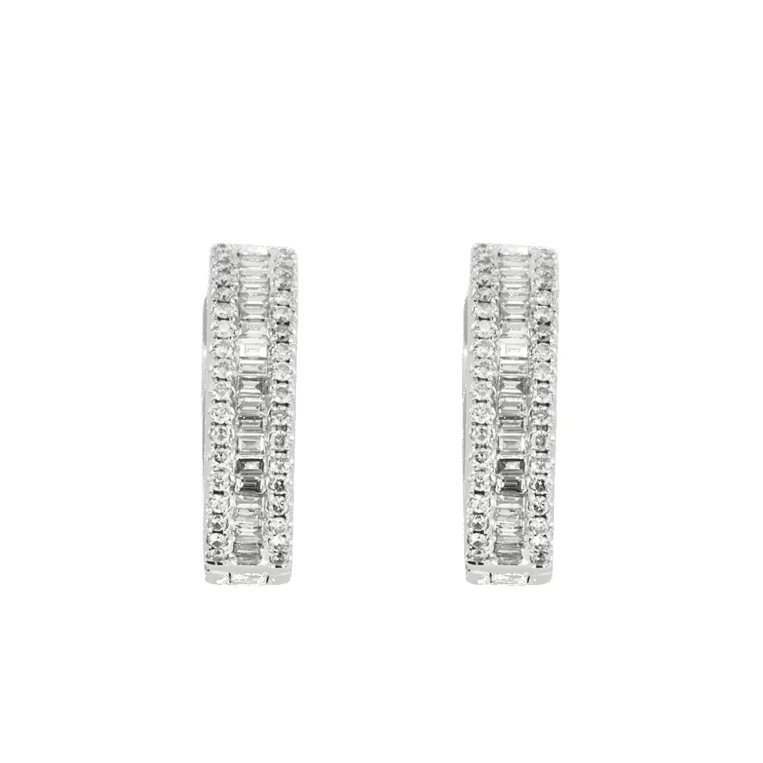 CRÉOLES OR BLANC ET DIAMANTS sold by 58 Facettes