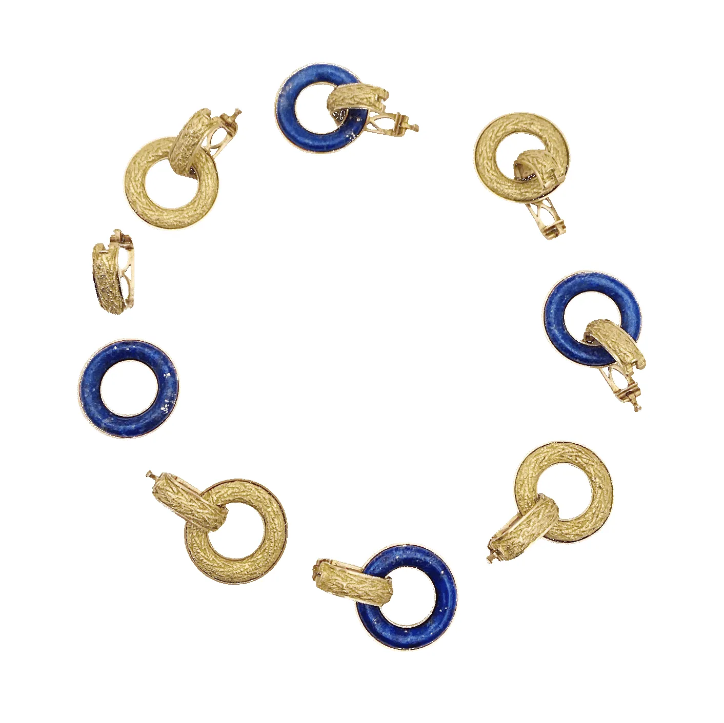 Bracelet or jaune, lapis lazuli. sold by 58 Facettes product image thumbnail 2