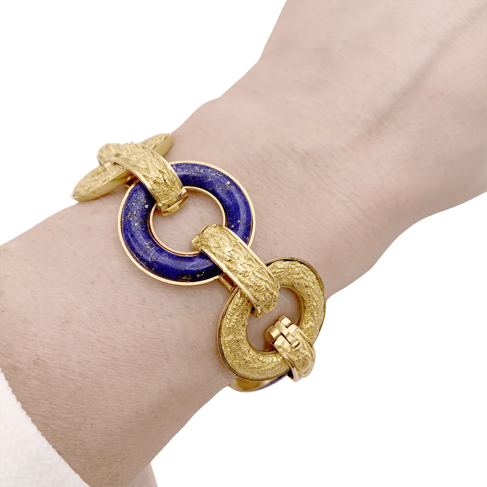 Bracelet or jaune, lapis lazuli. sold by 58 Facettes product image thumbnail 5
