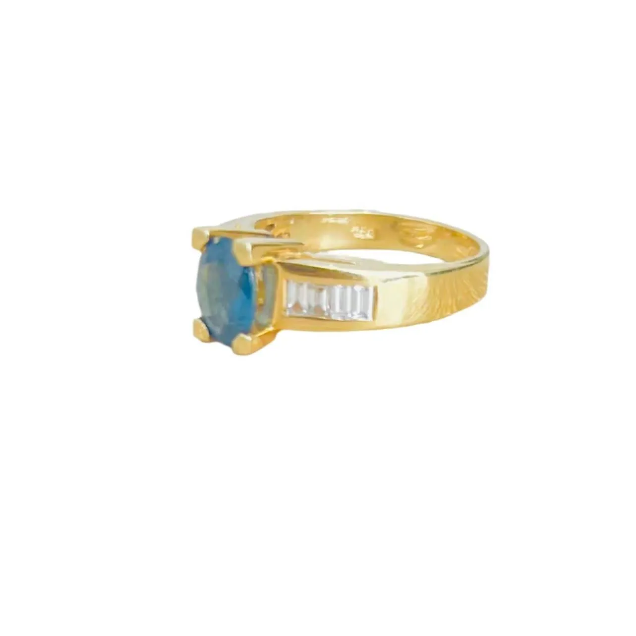 Bague en or jaune, saphir et diamants sold by 58 Facettes product image thumbnail 3