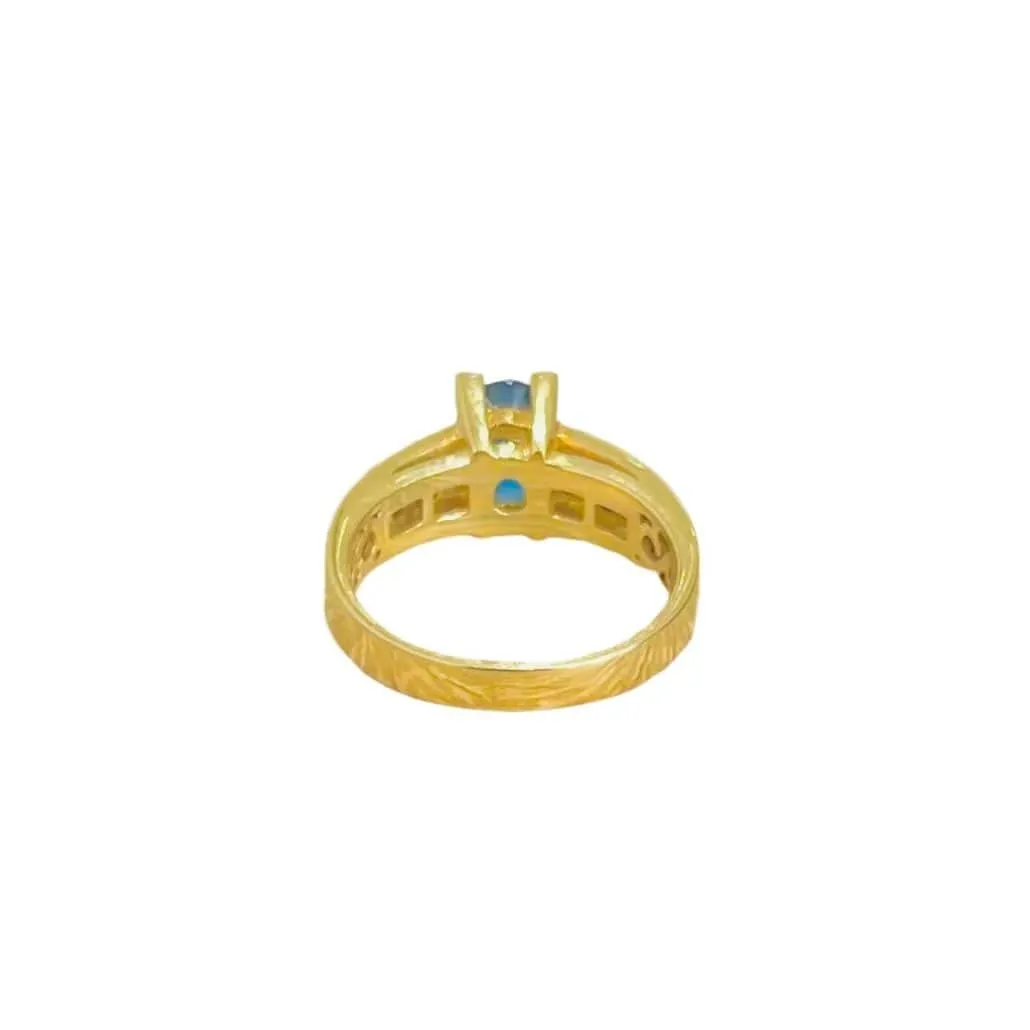 Bague en or jaune, saphir et diamants sold by 58 Facettes product image thumbnail 4