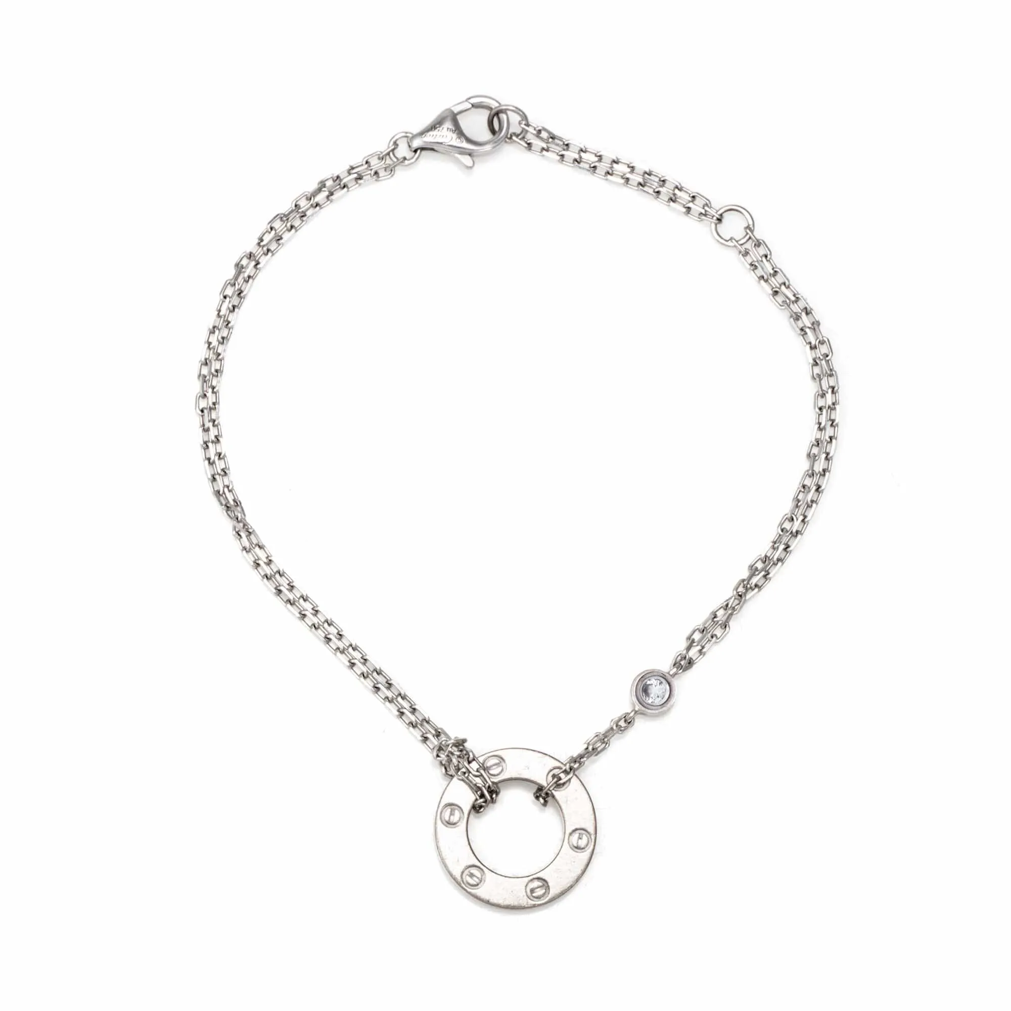 Cartier Love - Bracelet en or blanc 18 carats et 2 diamants sold by 58 Facettes product image thumbnail 3