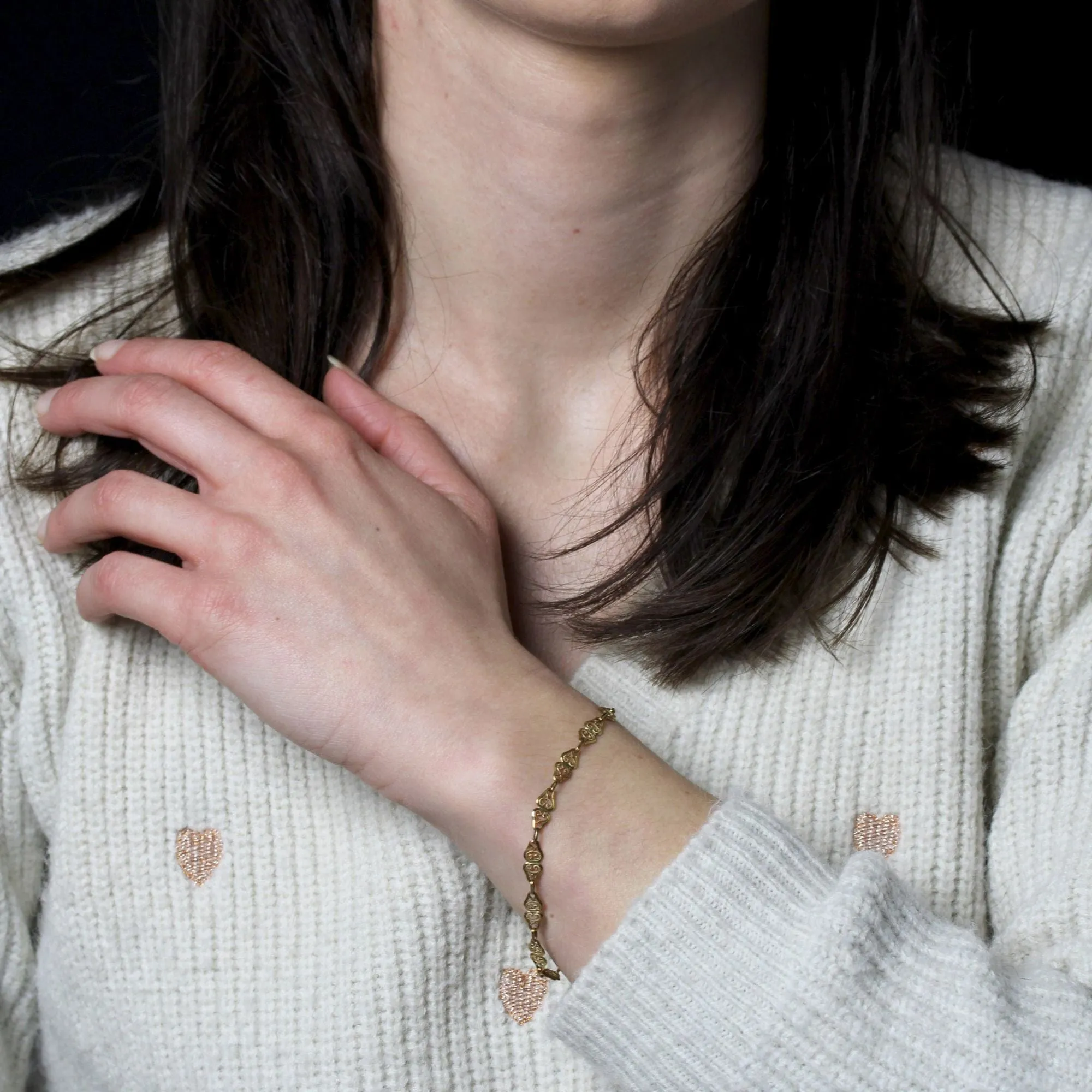 Bracelet en or jaune filigrané sold by 58 Facettes product image thumbnail 2