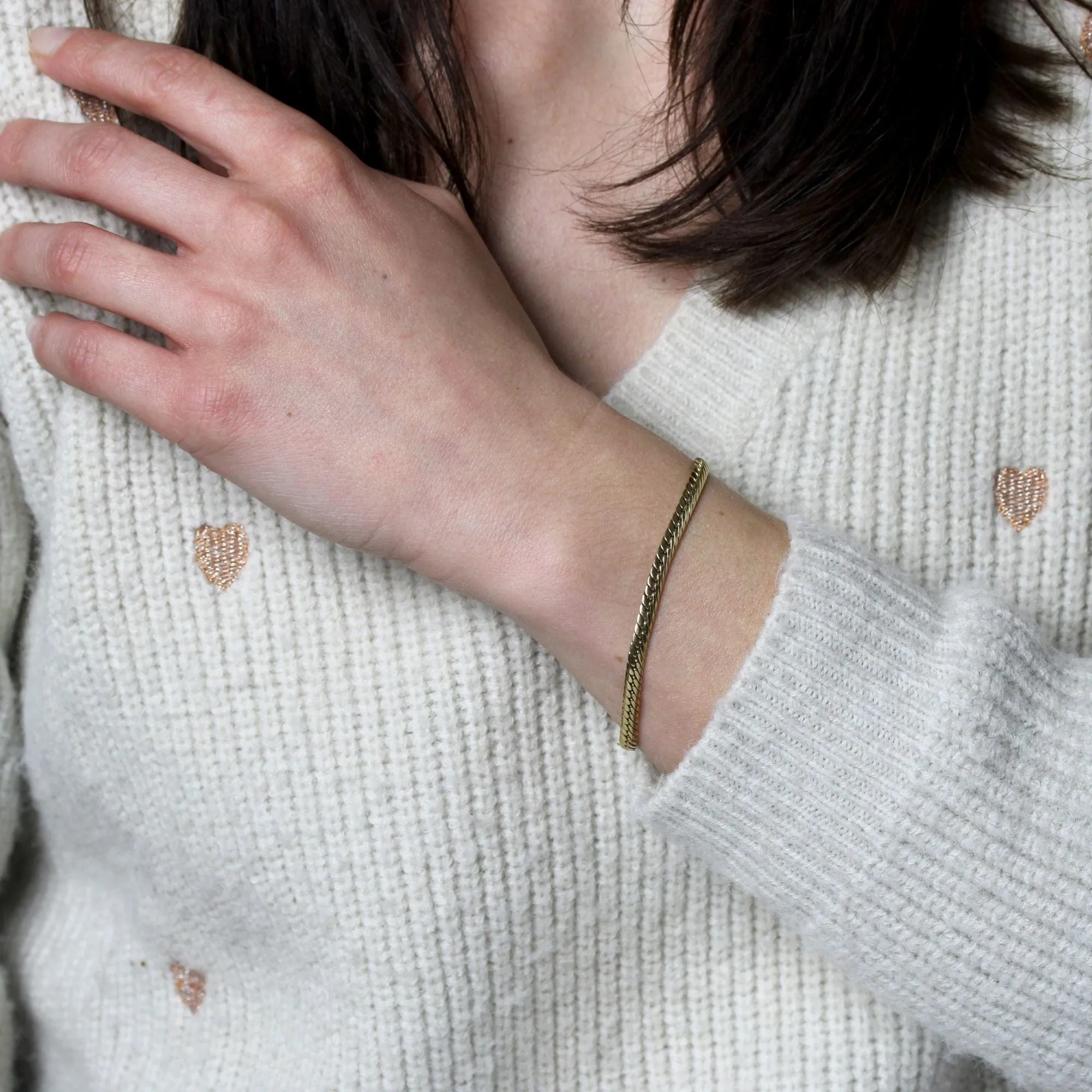 Bracelet en or occasion gourmette aplatie sold by 58 Facettes product image thumbnail 2