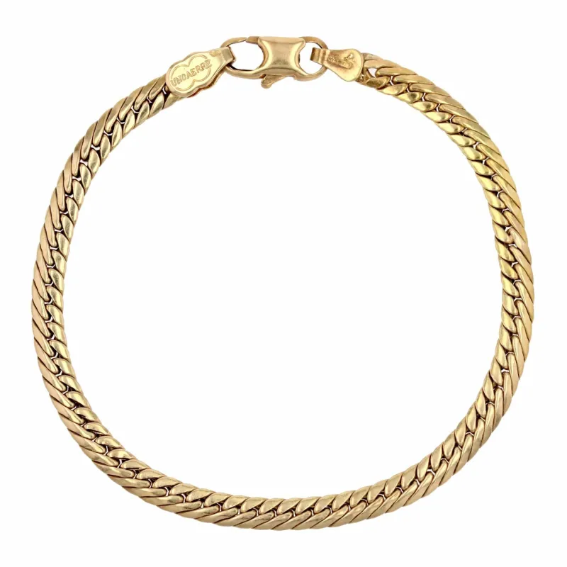 Bracelet en or occasion gourmette aplatie sold by 58 Facettes