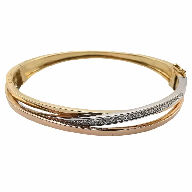 Guy Laroche - Bracelet 3 ors et diamants sold by 58 Facettes