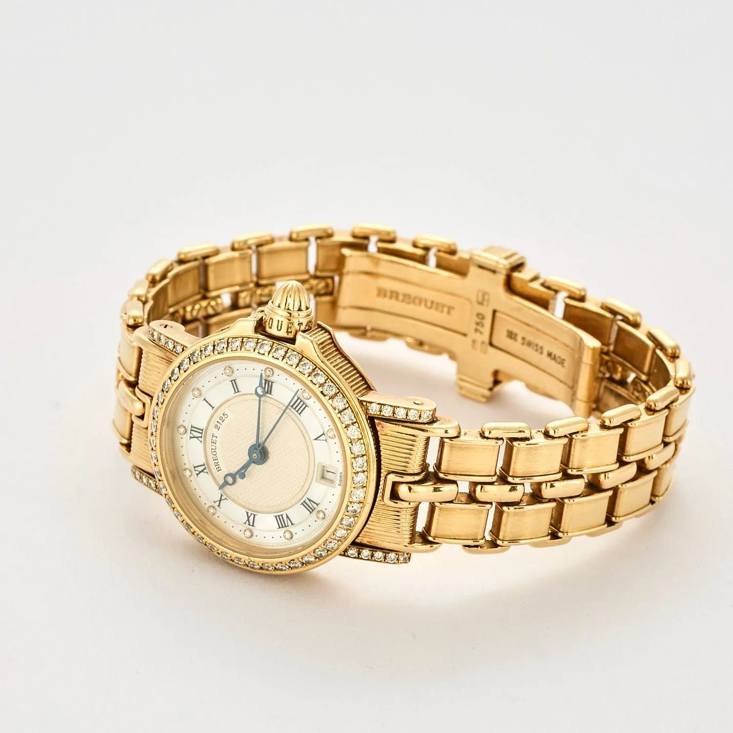 BREGUET - Montre Breguet Marine automatique modèle « 2125B » en or jaune et diamants. sold by 58 Facettes product image thumbnail 3