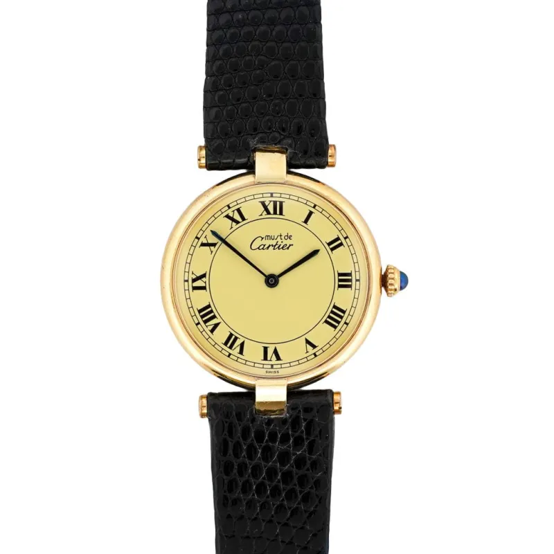 Cartier Must Vendôme - Lemon roman dial - LM sold by 58 Facettes