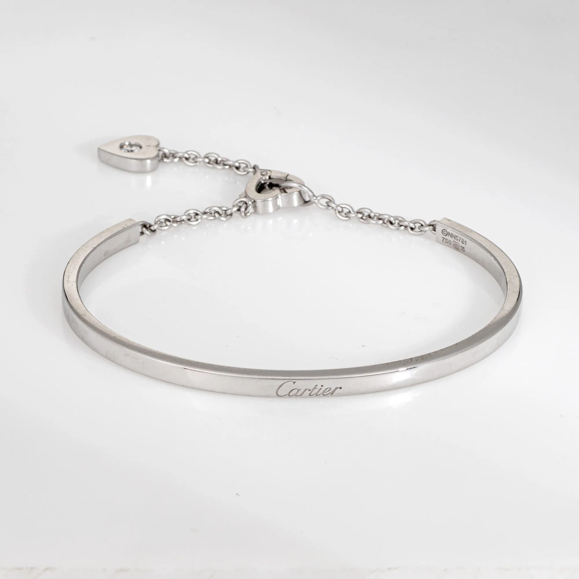 Cartier Mon Amour - Bracelet jonc en or blanc 18k et diamant sold by 58 Facettes product image thumbnail 4